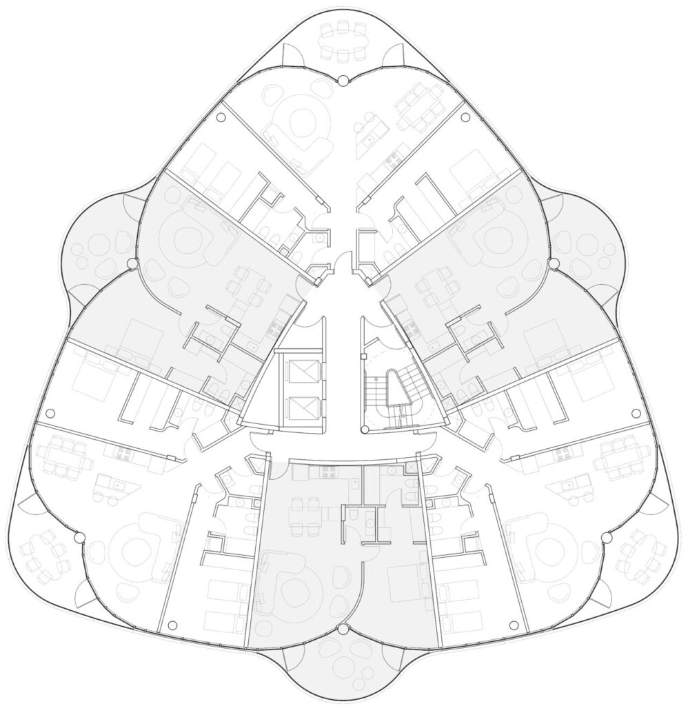 La Reserva. Typical floor plan.