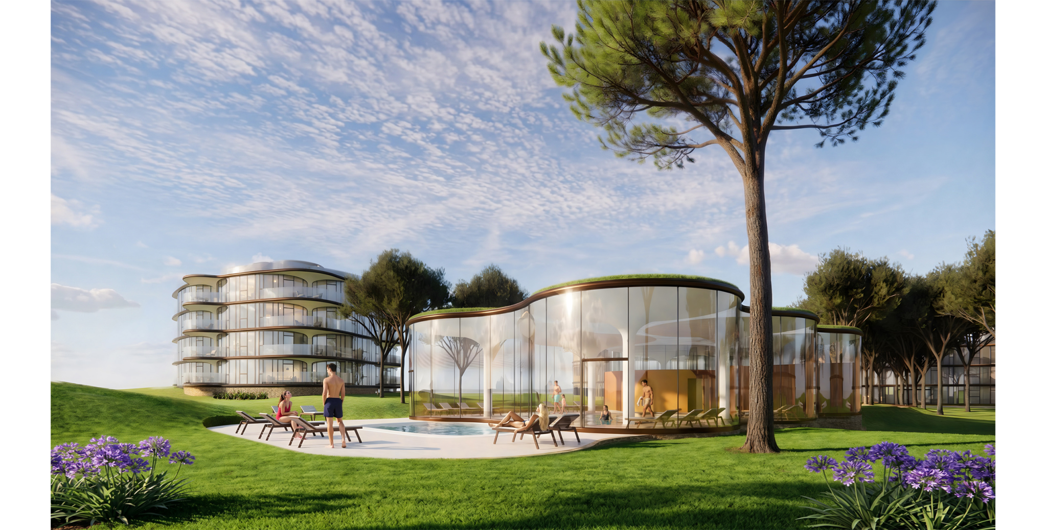 La Reserva. Exterior view of the In/Out pool.